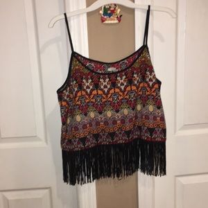 A Fringe crop top